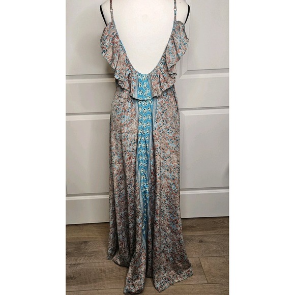 Karma Highway Maxi Dress One Size Maxi Slip Resort Boho Open Back Vacay Beach - Picture 4 of 7